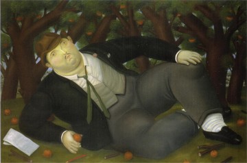 Artworks by 350 Famous Artists Painting - The Poet Fernando Botero